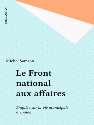 cover image of Le Front national aux affaires